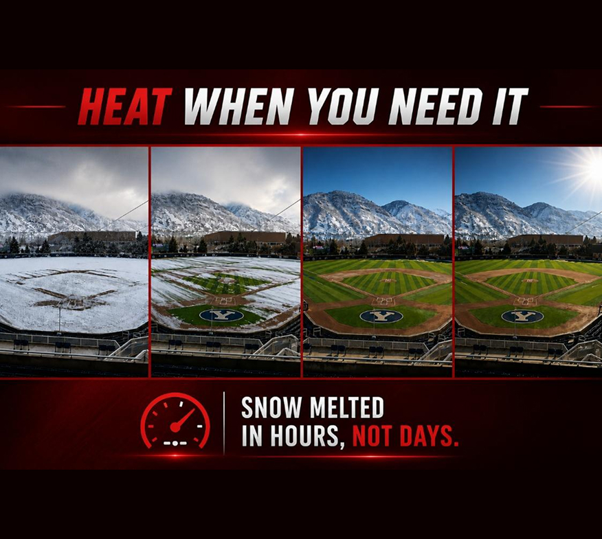 Heat when you need it with sports field heating by TruHeat Systems